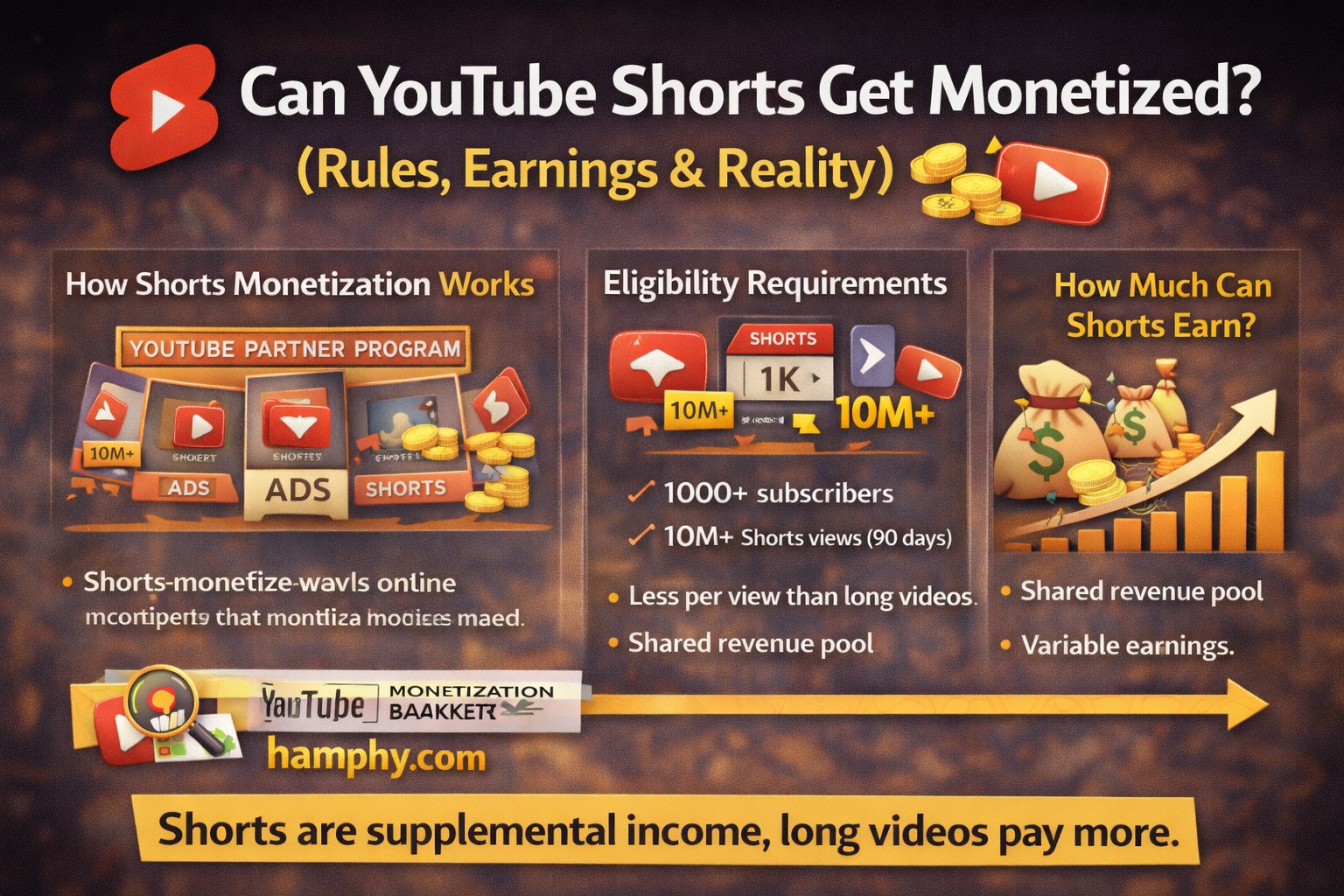 Can YouTube Shorts get monetized explained with rules and earnings