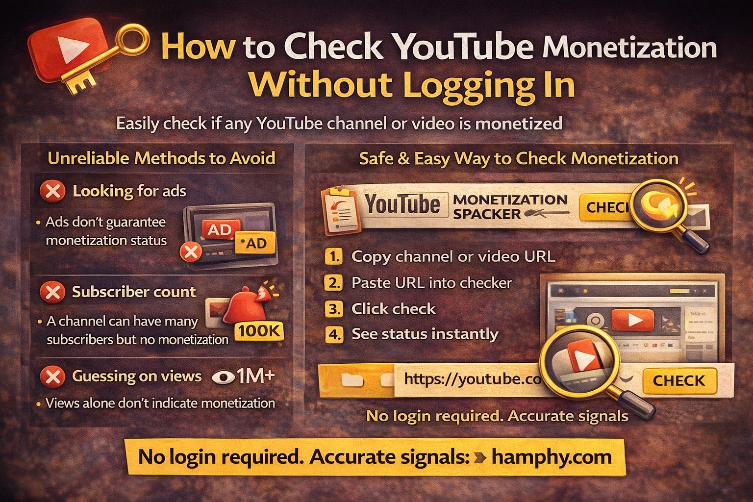 How to check YouTube monetization without logging in using a free tool