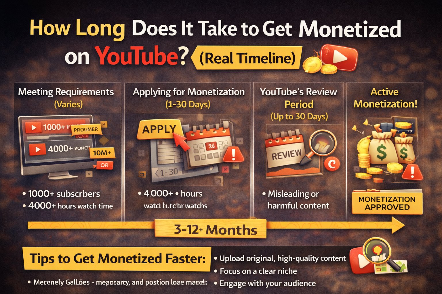 How long it takes to get monetized on YouTube with real approval timeline
