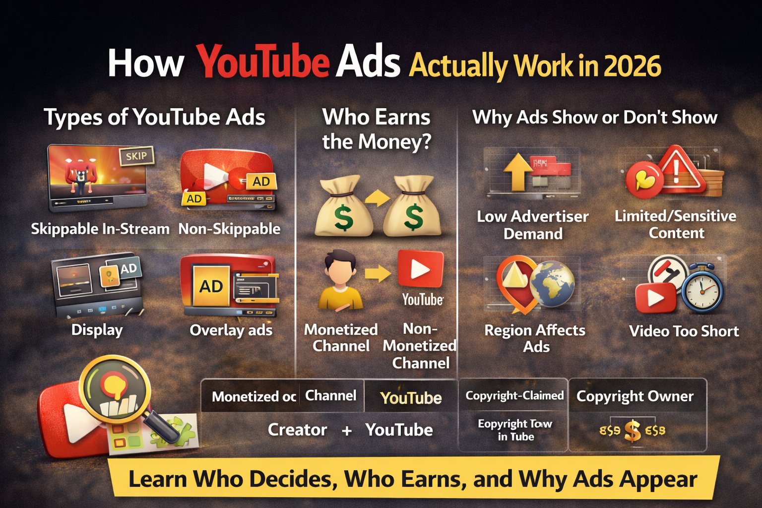 How YouTube ads actually work in 2026 explained with ad types and earnings