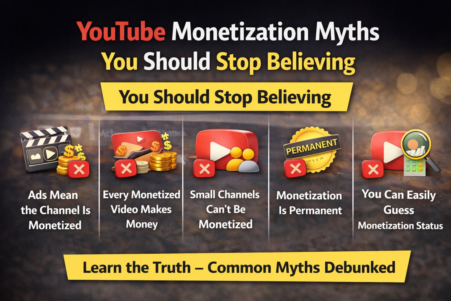 YouTube monetization myths you should stop believing explained